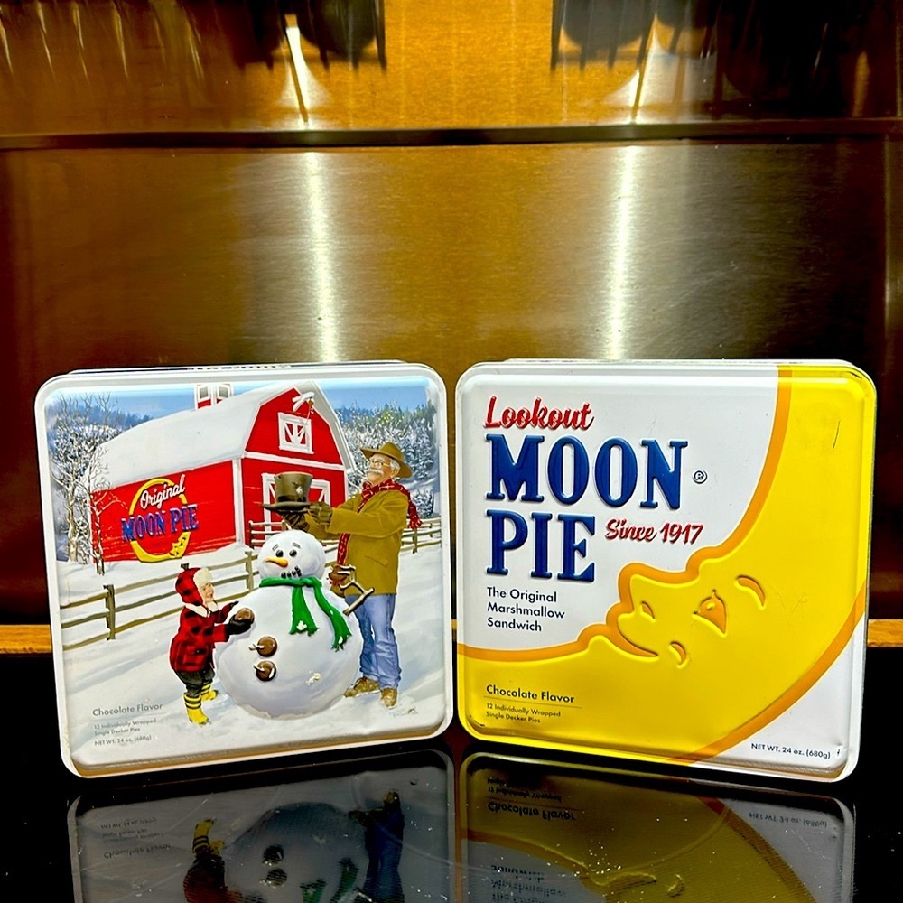 Lookout Moon Pie Brand Tins. Tins are empty collectibles.$45 for both or$25 each